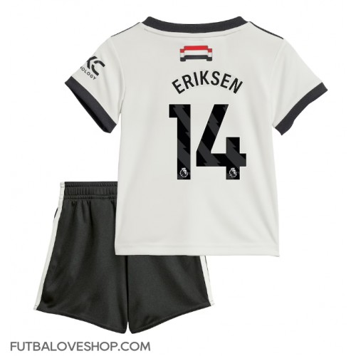 Dres Manchester United Christian Eriksen #14 Tretina pre deti 2024-25 Krátky Rukáv (+ trenírky)